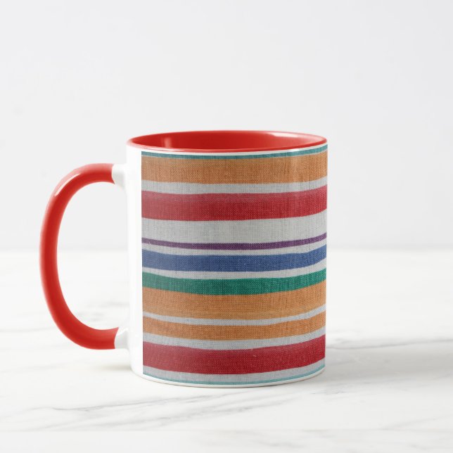 Mug en céramique rayée (Gauche)