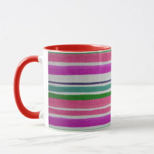 Mug en céramique rayée