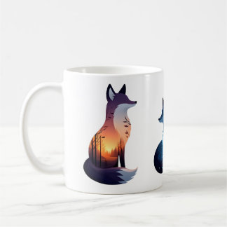 Mug en céramique renard lunaire