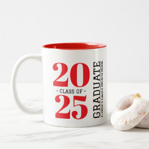 Mug en céramique simple moderne RED Graduation