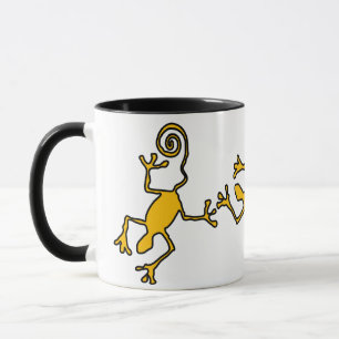 mug en céramique sonnerie lézard jaune