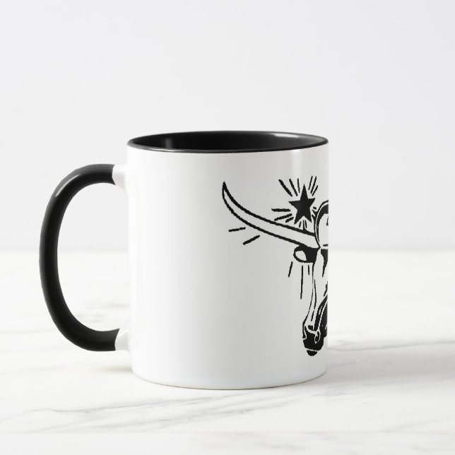 Mug en céramique Texas Longhorn (Gauche)
