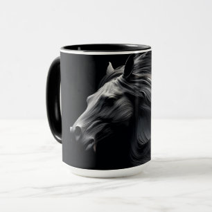 Mug en céramique Twilight du cheval espagnol noir