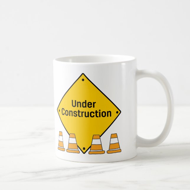 Mug En construction avec des cônes (Droite)