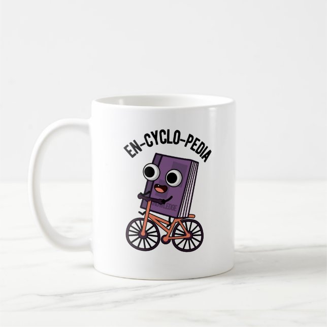 Mug En-cyclo-Pedia Funny Encyclopedia Pun (Gauche)