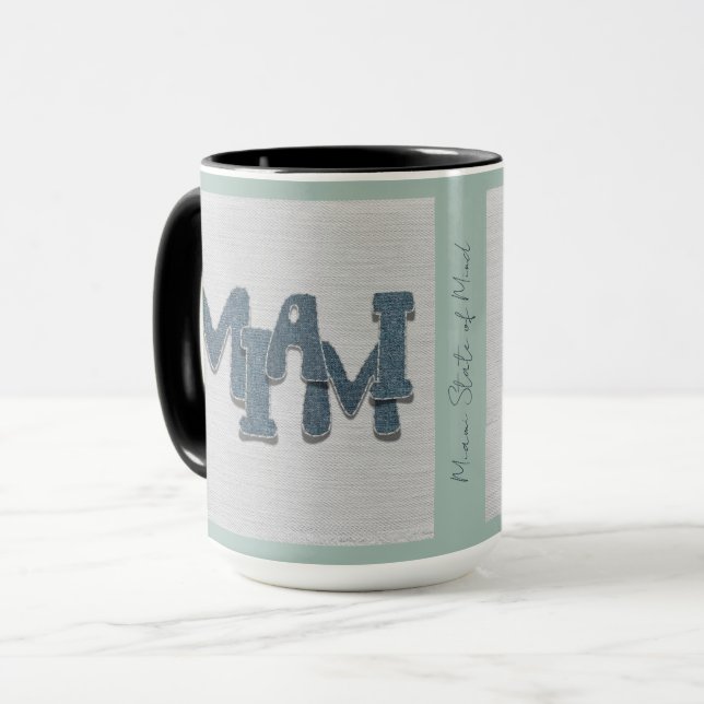 Mug en denim Miami Floride (Devant gauche)