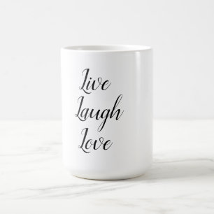 Mug "en direct, rire, aimer"