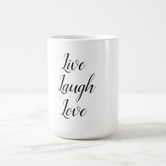 Mug "en direct, rire, aimer"
