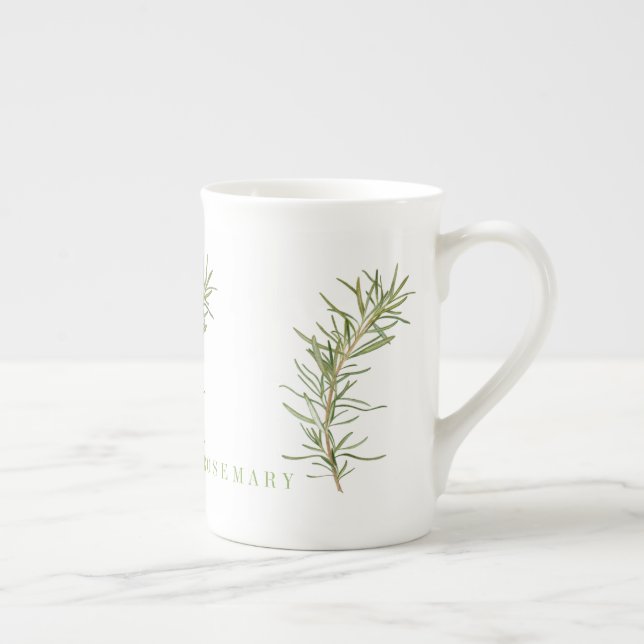 MUG EN FAIENCE FINE AU ROMARIN FRAIS (Droite)