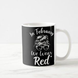 Mug En février, nous portons du rouge Cardiologie Infi