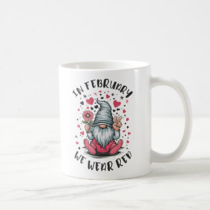 Mug En février, nous portons du rouge pour la sensibil
