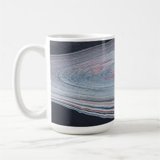 Mug en fluid art agate gris et rose