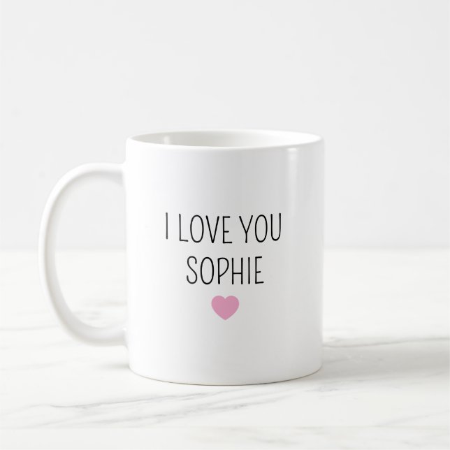 Mug en grès personnalisé pour Mimi, nom personnali (Gauche)