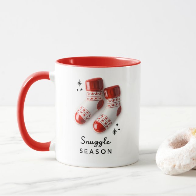 Mug en grès 'Snuggle Season', vaisselle confortabl (Avec donut)