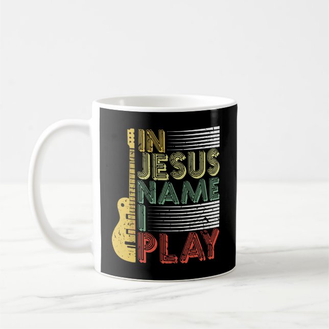 Mug En Jésus Nom Je Joue Guitare Chrétien Amant Musiqu (Gauche)