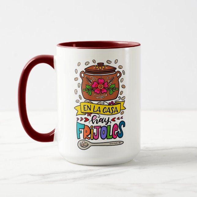 Mug En La Casa Hay Frijoles, dessiné à la main (Gauche)