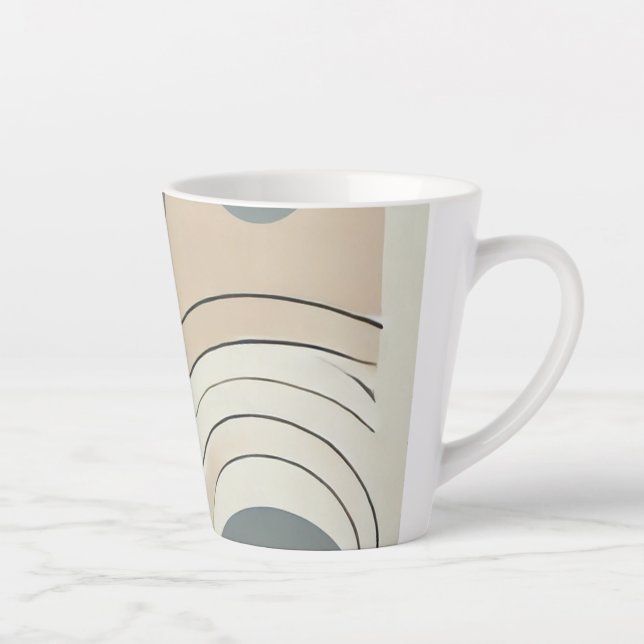 Mug en latte Abstrait minimaliste (Droite)