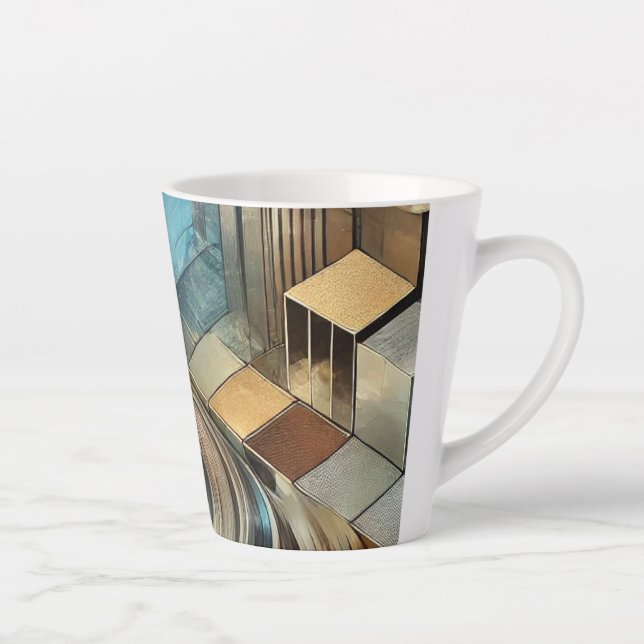 Mug en latte Abstrait moderne (Droite)