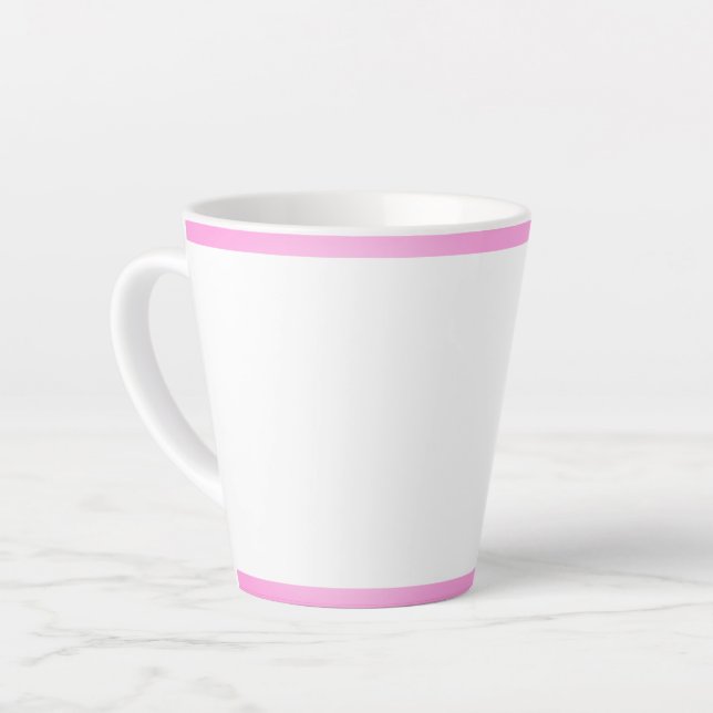 Mug en latte de bande rose (Angle gauche)