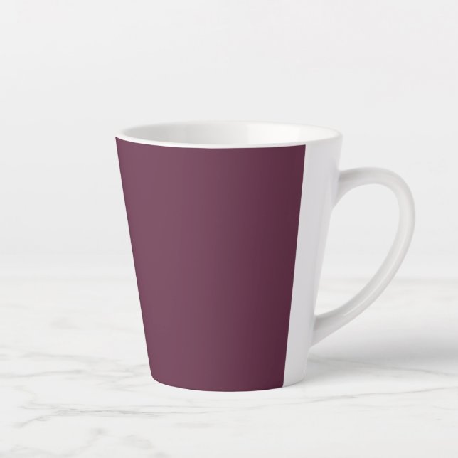 Mug en latte de céramique bordeaux (Droite)