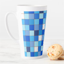 Mug en latte de grille bleue