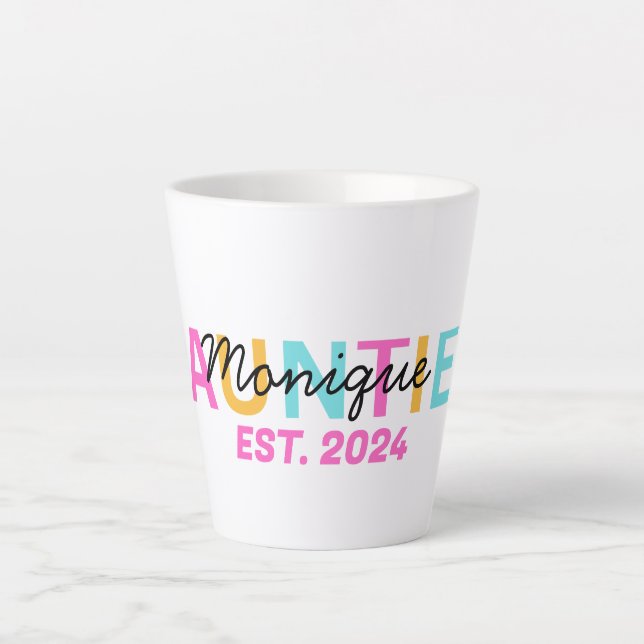 Mug en latte personnalisable pour les montants (Devant)