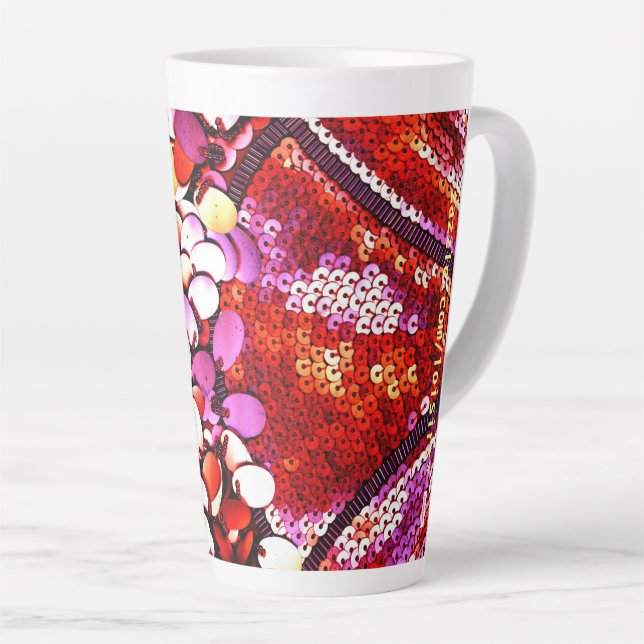 Mug en latte rouge (Angle droit)