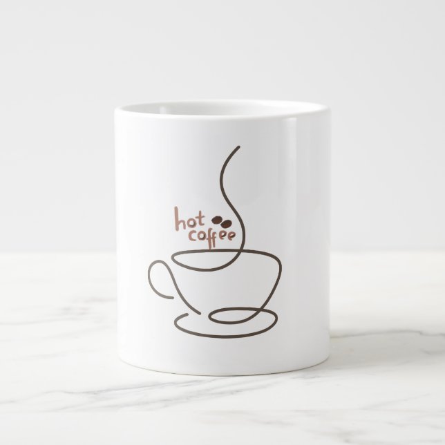 Mug en ligne de café chaud (Devant)