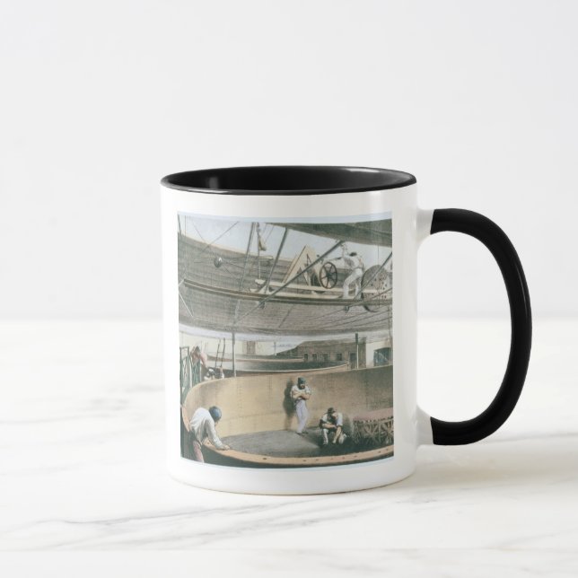 Mug En lovant le télégraphe câblez dans les réservoirs (Droite)
