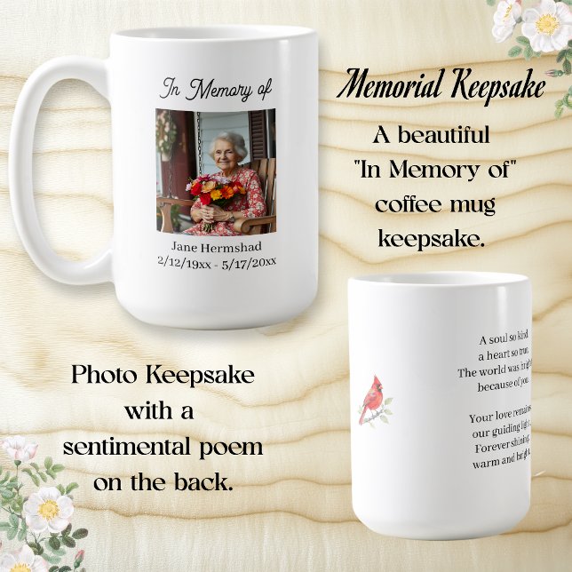 Mug En mémoire de | Cadeau de souvenir photo (Créateur téléchargé)