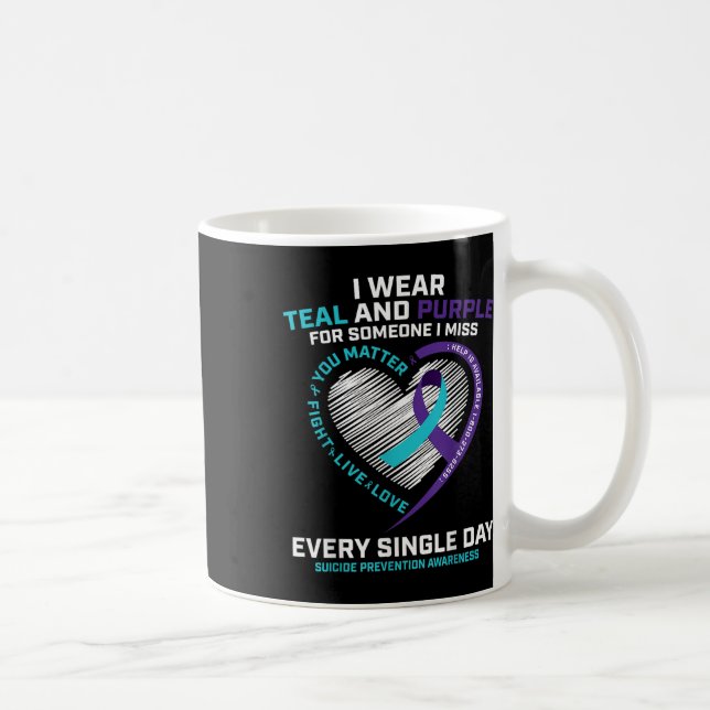 Mug En mémoire de Je manque Fils Mère Père Prévention  (Droite)