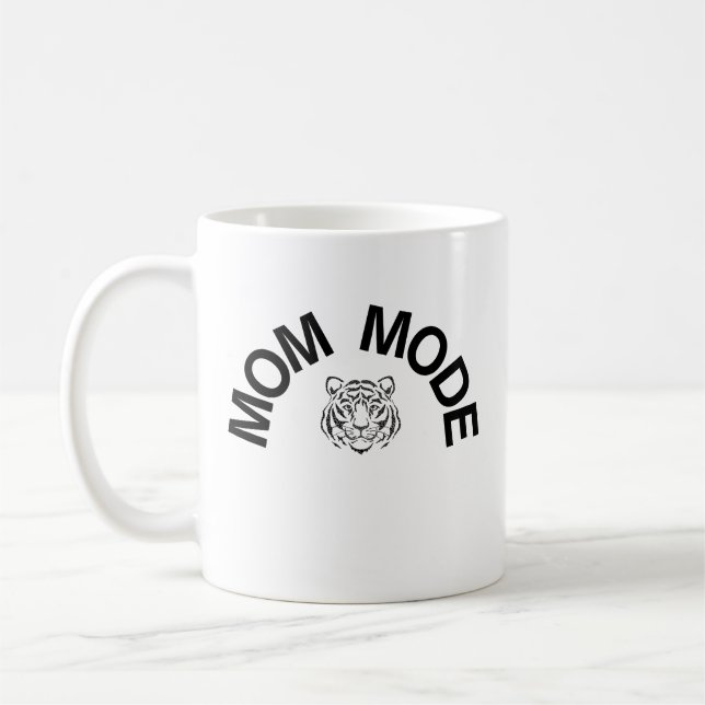Mug en mode maman - Design de tigre en fer (Gauche)