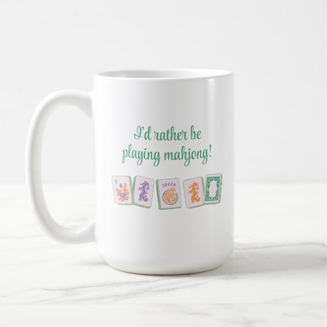 Mug en mosaïque du Mahjong, carreaux de couleur br (Gauche)