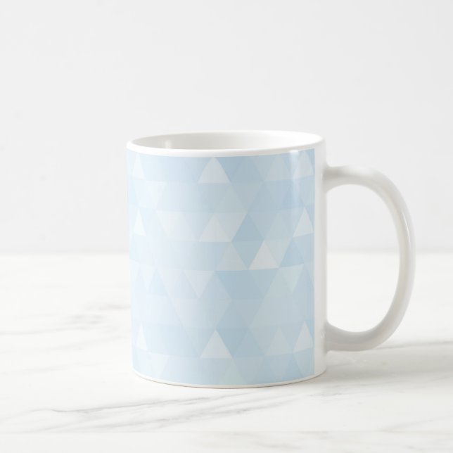 Mug en mosaïque du triangle bleu Pastel (Droite)
