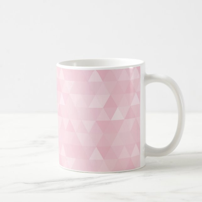 Mug en mosaïque du triangle rose pastel (Droite)