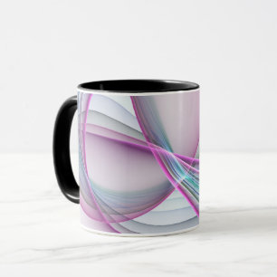 Mug En mouvement, art fractal abstrait coloré moderne