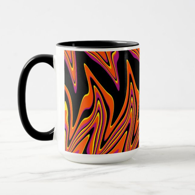 Mug En noir, rose, orange et jaune (Gauche)
