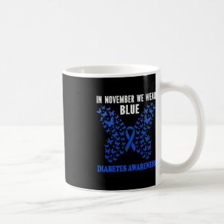 Mug en novembre nous portons bleu diabète sensibilisat
