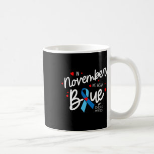 Mug En Novembre Nous Portons Bleu Diabétique Guerrier