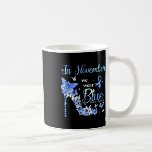 Mug En Novembre Nous Portons Bleu Papillons Diabète Aw
