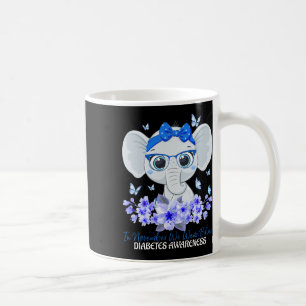 Mug En Novembre Nous Portons Blue Elephant T1d Diabete