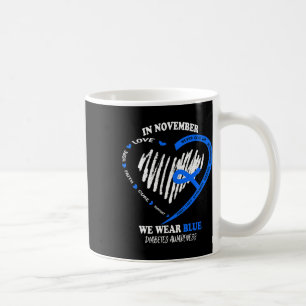 Mug En Novembre, Nous Portons Blue Messy Bun Diabetes 