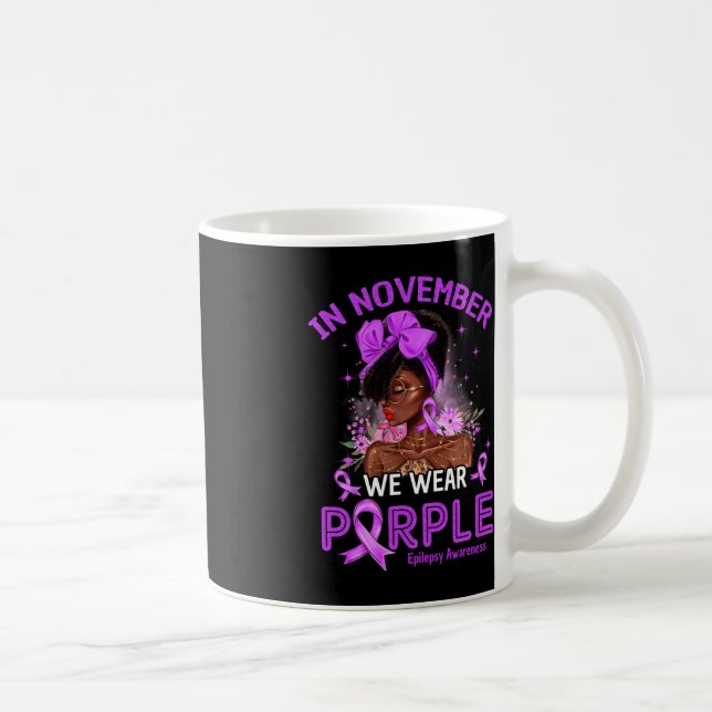 Mug En Novembre Nous Portons Violet Black Femmes Épile (Droite)