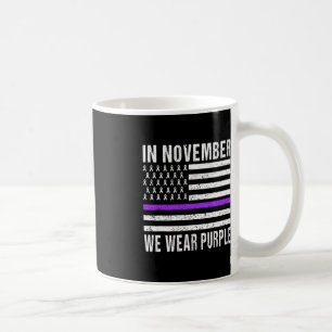 Mug En Novembre Nous Portons Violet Cancer Pancréatiqu