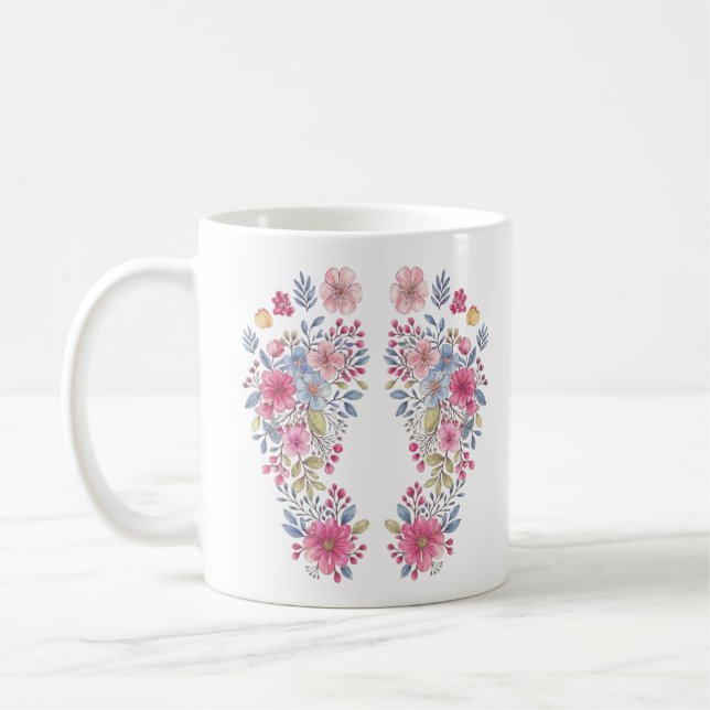 Mug en octobre, nous avons un design rose faible (Gauche)