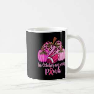 Mug En Octobre Nous Portons Le Football Rose Citrouill