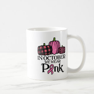 Mug En Octobre Nous Portons Le Léopard Rose Cancer Du