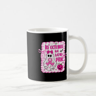 Mug En Octobre Nous Portons Pink Cute Boo Rose Ribbon
