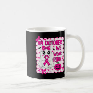 Mug En Octobre Nous Portons Pink Ghost Halloween Hallo