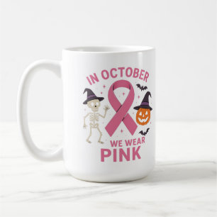 Mug En Octobre Nous Portons Pink Halloween Cancer Du S